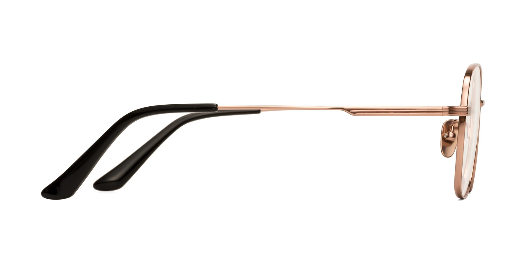 Side of XING in Rose Gold with Clear Reading Eyeglass Lenses