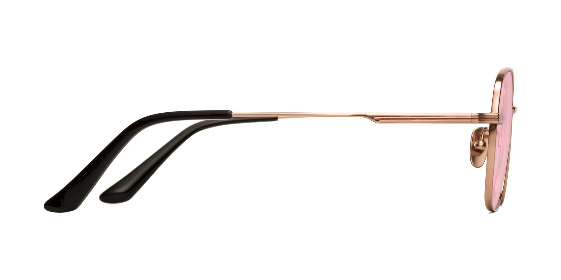 Side of XING in Rose Gold with Light Pink Tinted Lenses