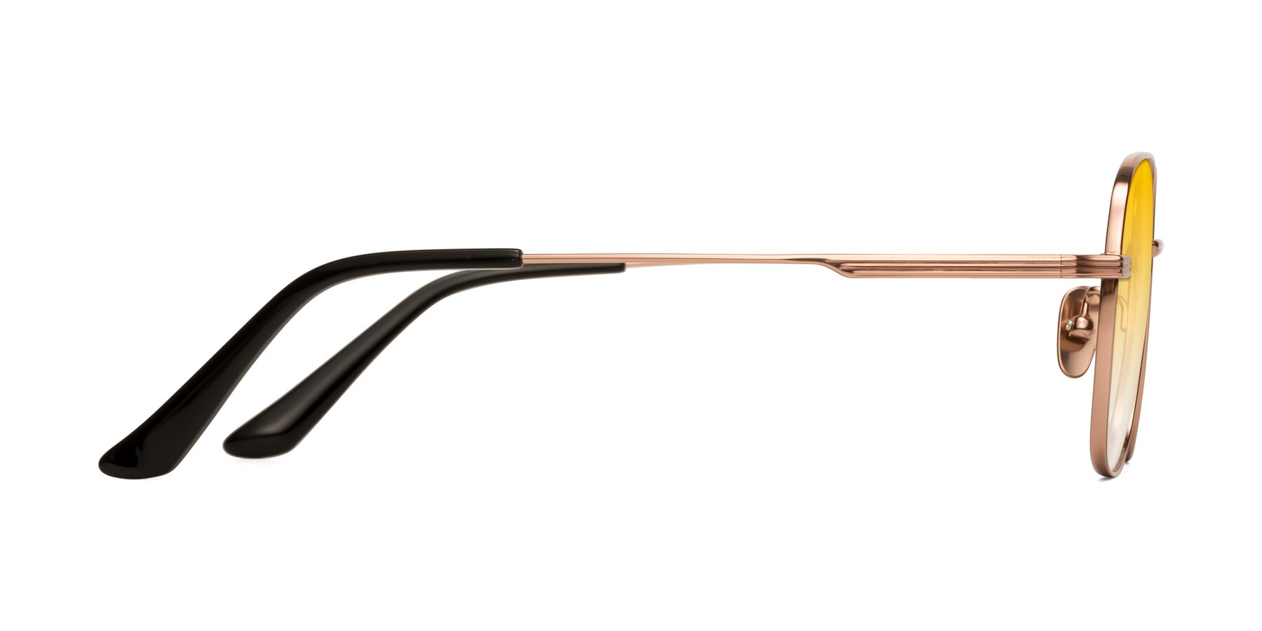 Side of XING in Rose Gold with Yellow Gradient Lenses