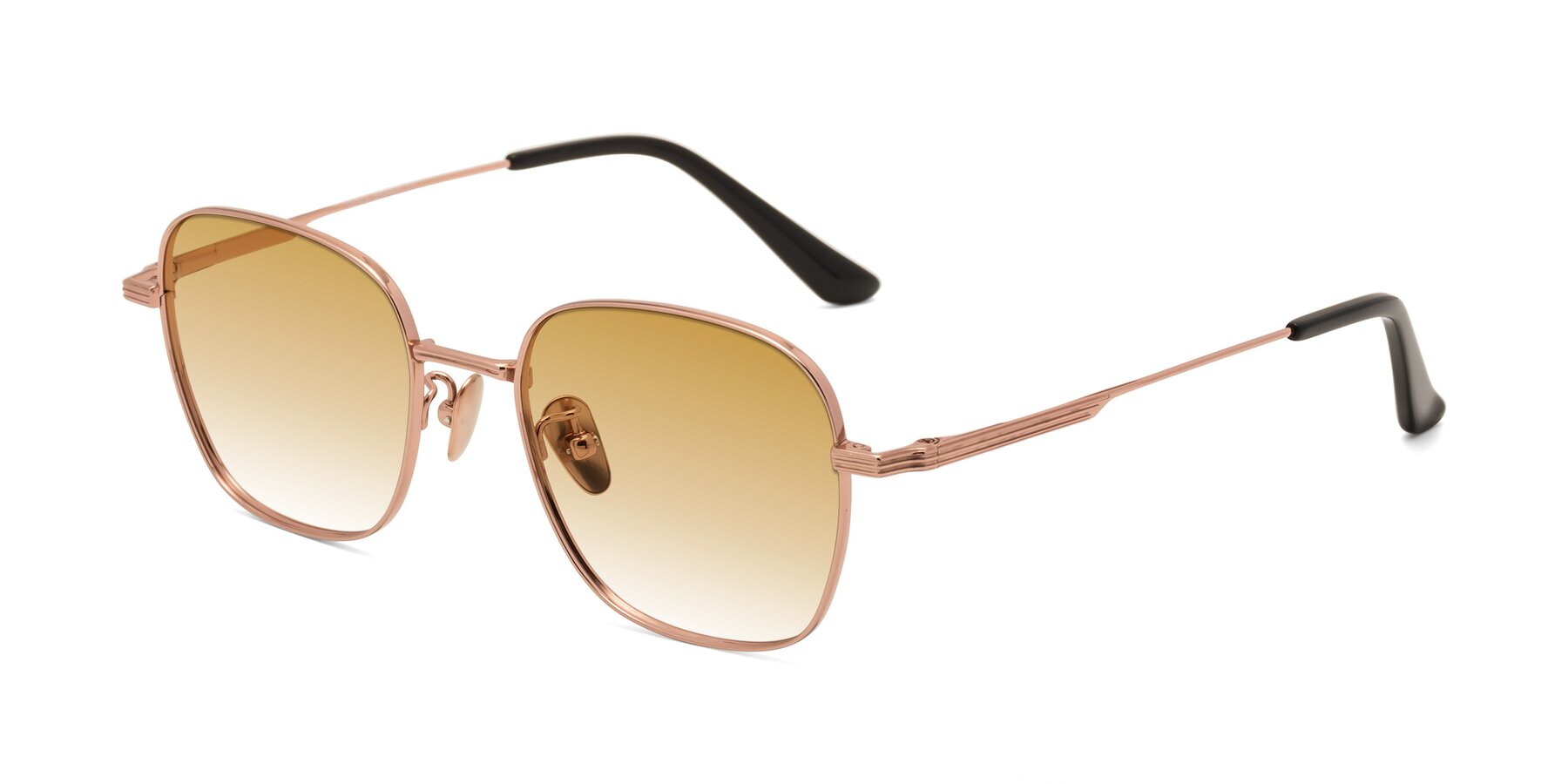 Angle of XING in Rose Gold with Champagne Gradient Lenses