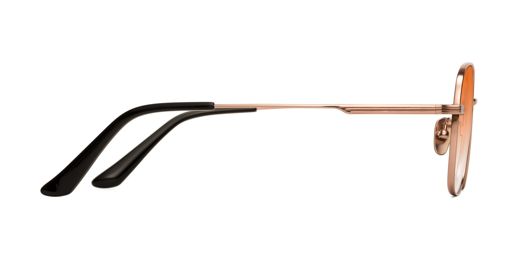 Side of XING in Rose Gold with Orange Gradient Lenses