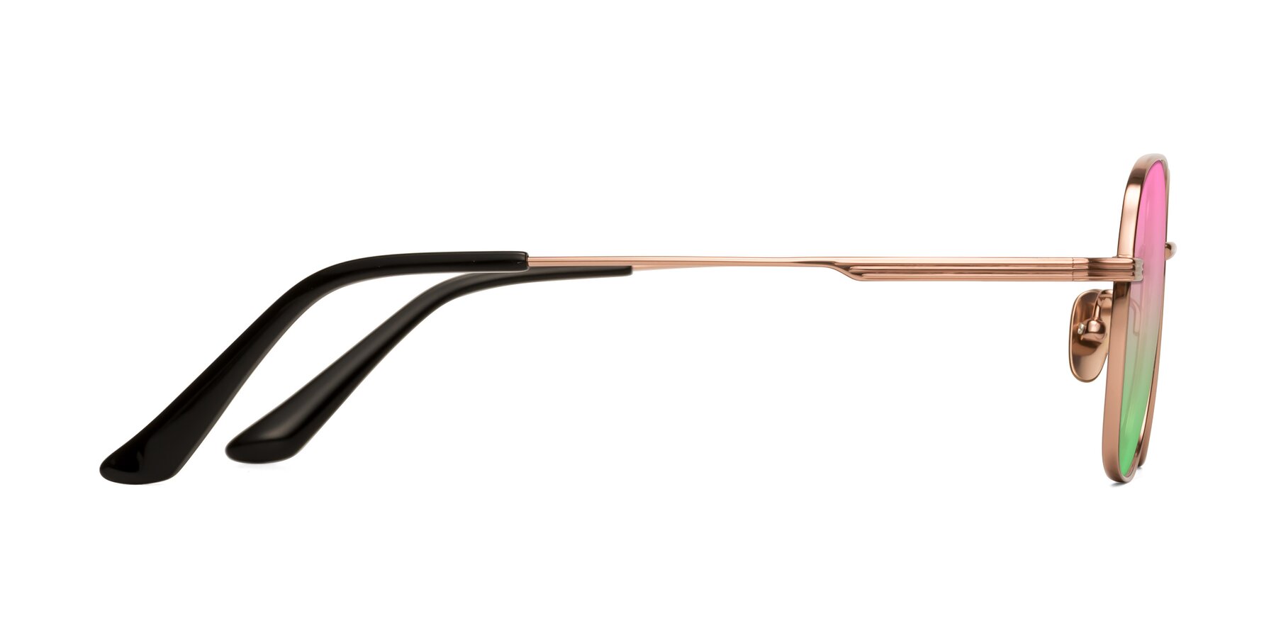 Side of XING in Rose Gold with Pink / Green Gradient Lenses