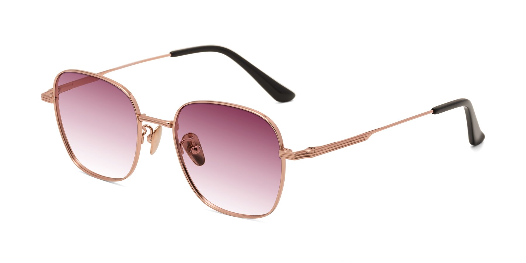 Angle of XING in Rose Gold with Wine Gradient Lenses