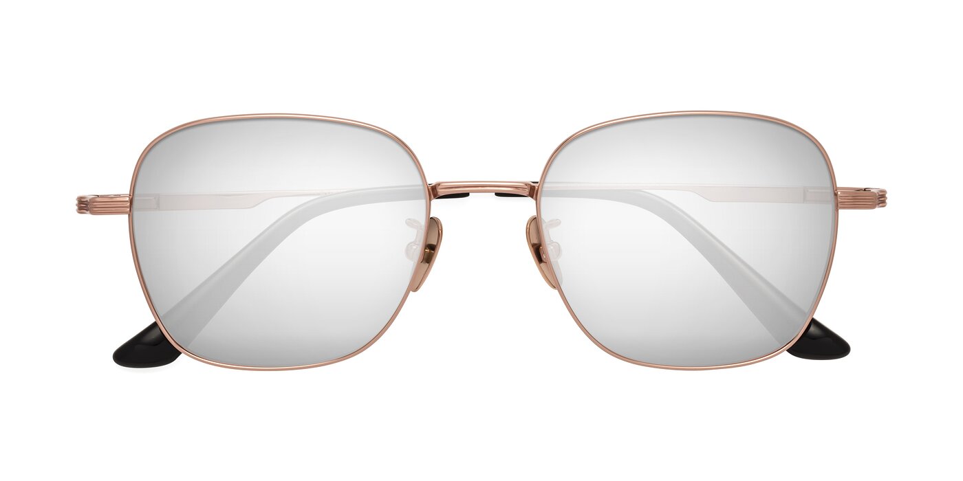 XING - Rose Gold Flash Mirrored Sunglasses