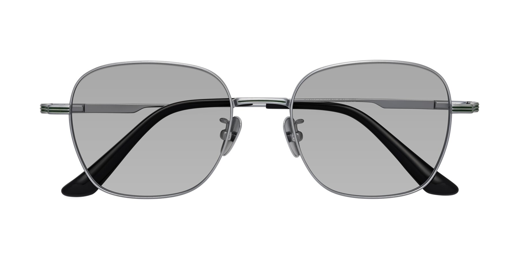 Folded Front of XING in Silver with Light Gray Tinted Lenses