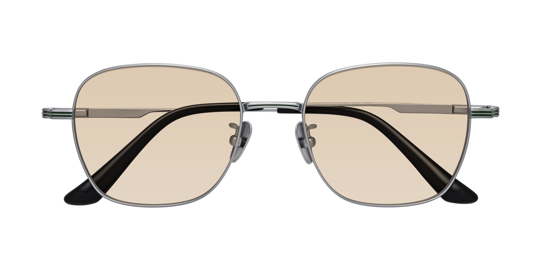 Folded Front of XING in Silver with Light Brown Tinted Lenses