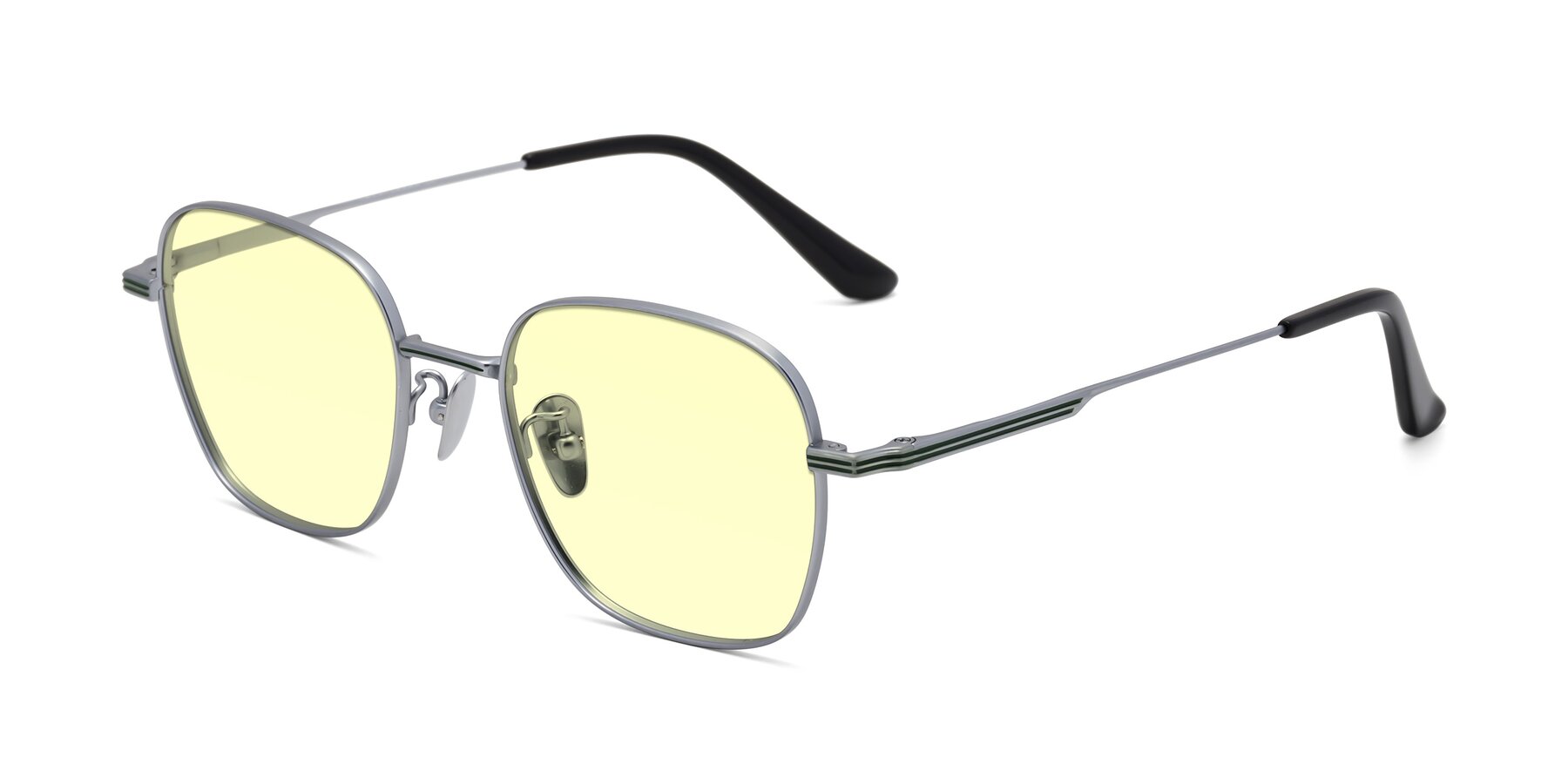 Angle of XING in Silver with Light Yellow Tinted Lenses