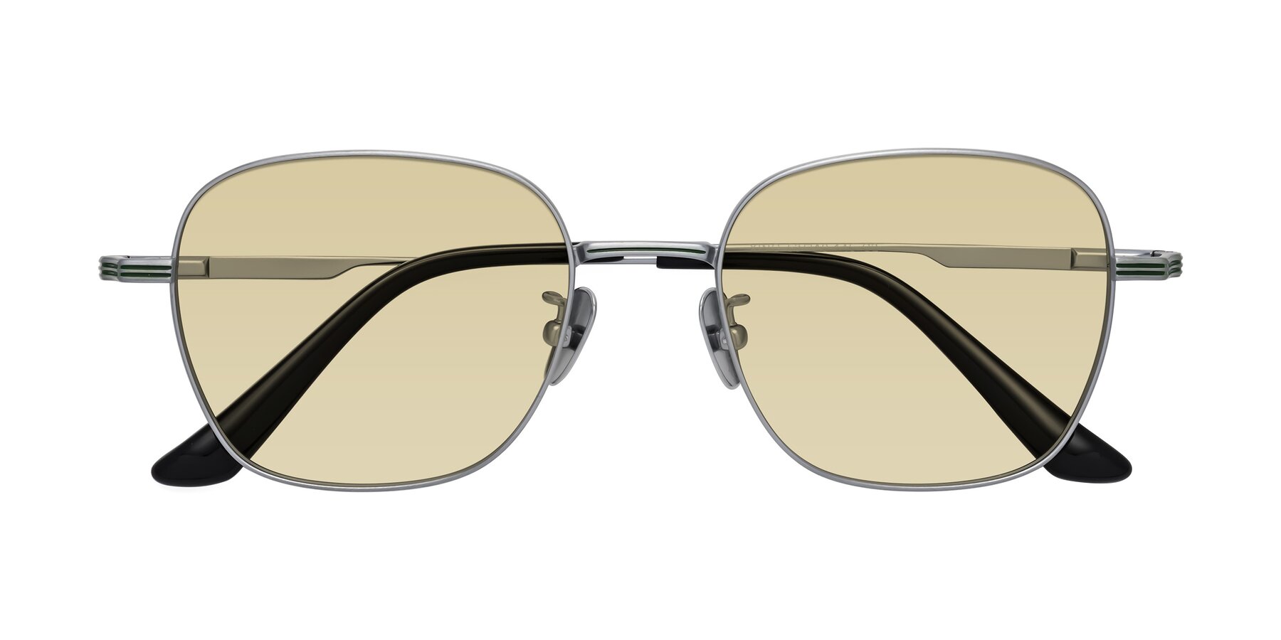 Folded Front of XING in Silver with Light Champagne Tinted Lenses