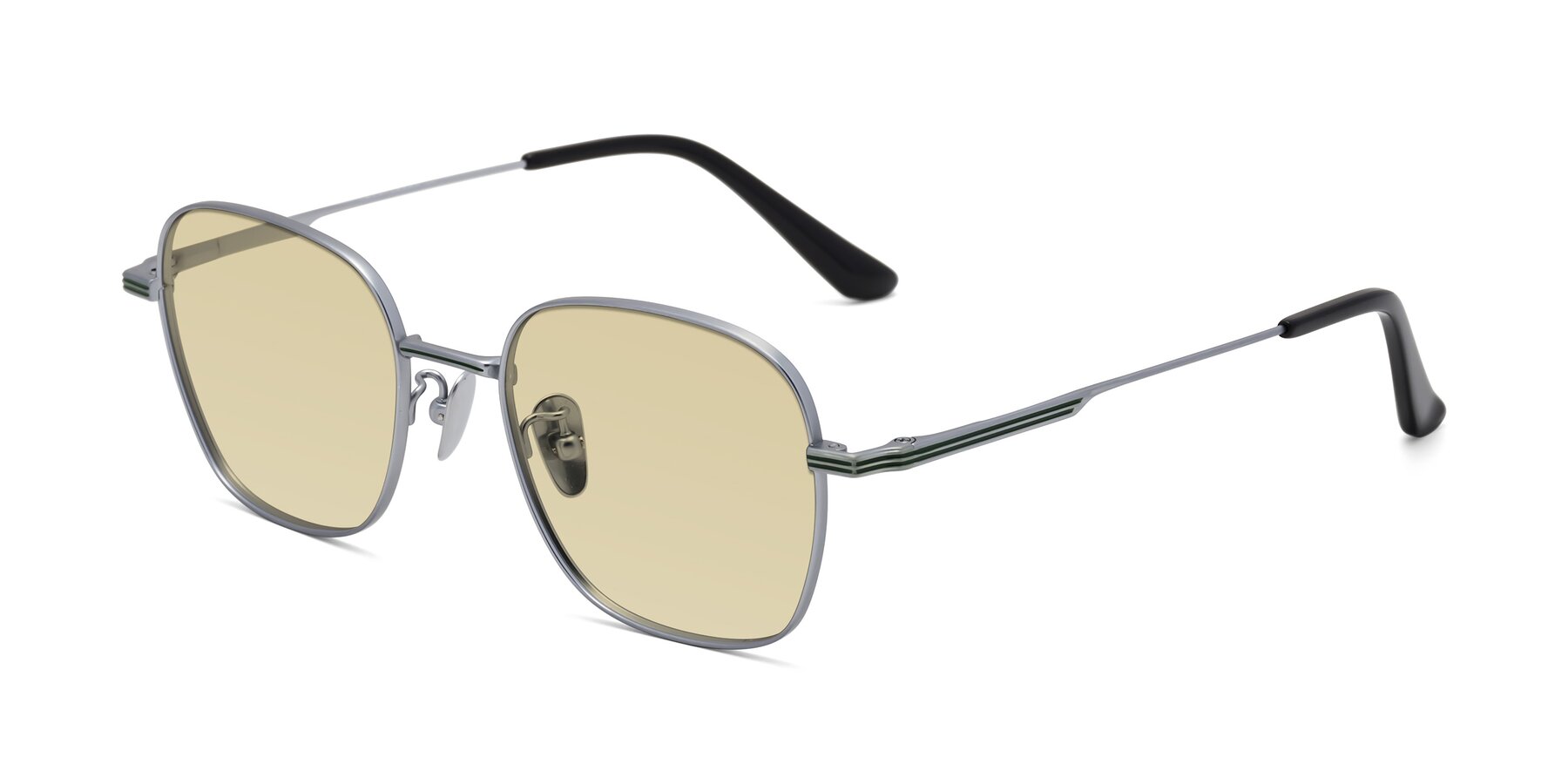 Angle of XING in Silver with Light Champagne Tinted Lenses