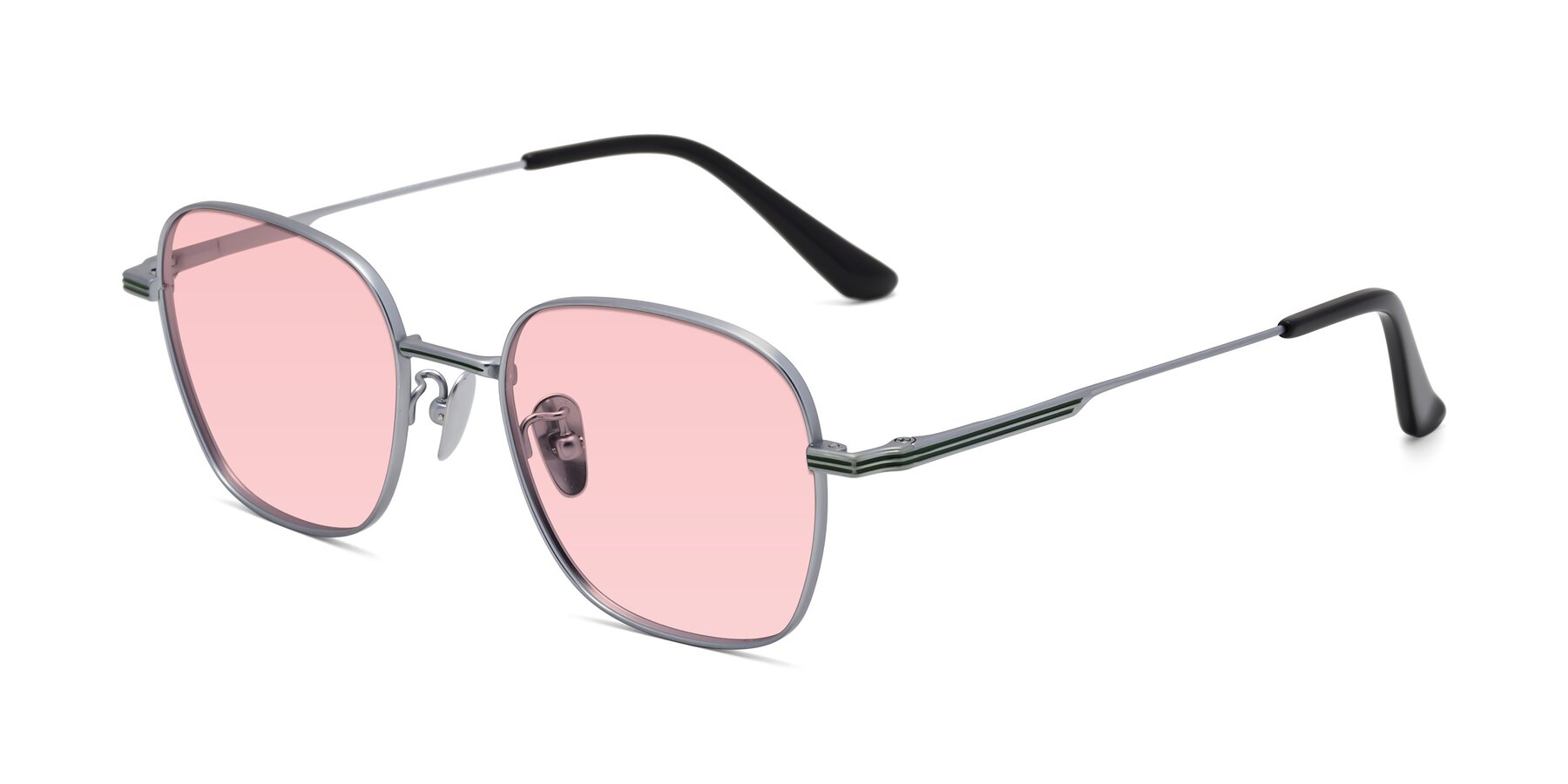 Angle of XING in Silver with Light Garnet Tinted Lenses