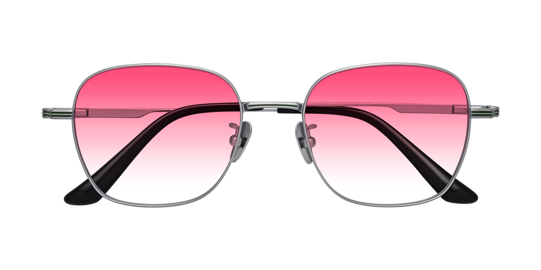 Folded Front of XING in Silver with Pink Gradient Lenses