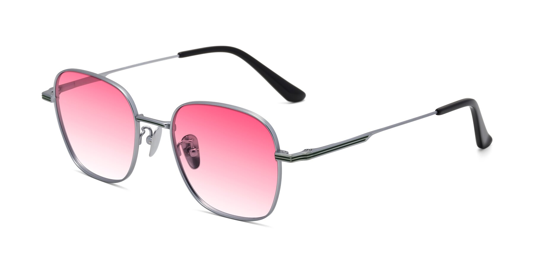 Angle of XING in Silver with Pink Gradient Lenses