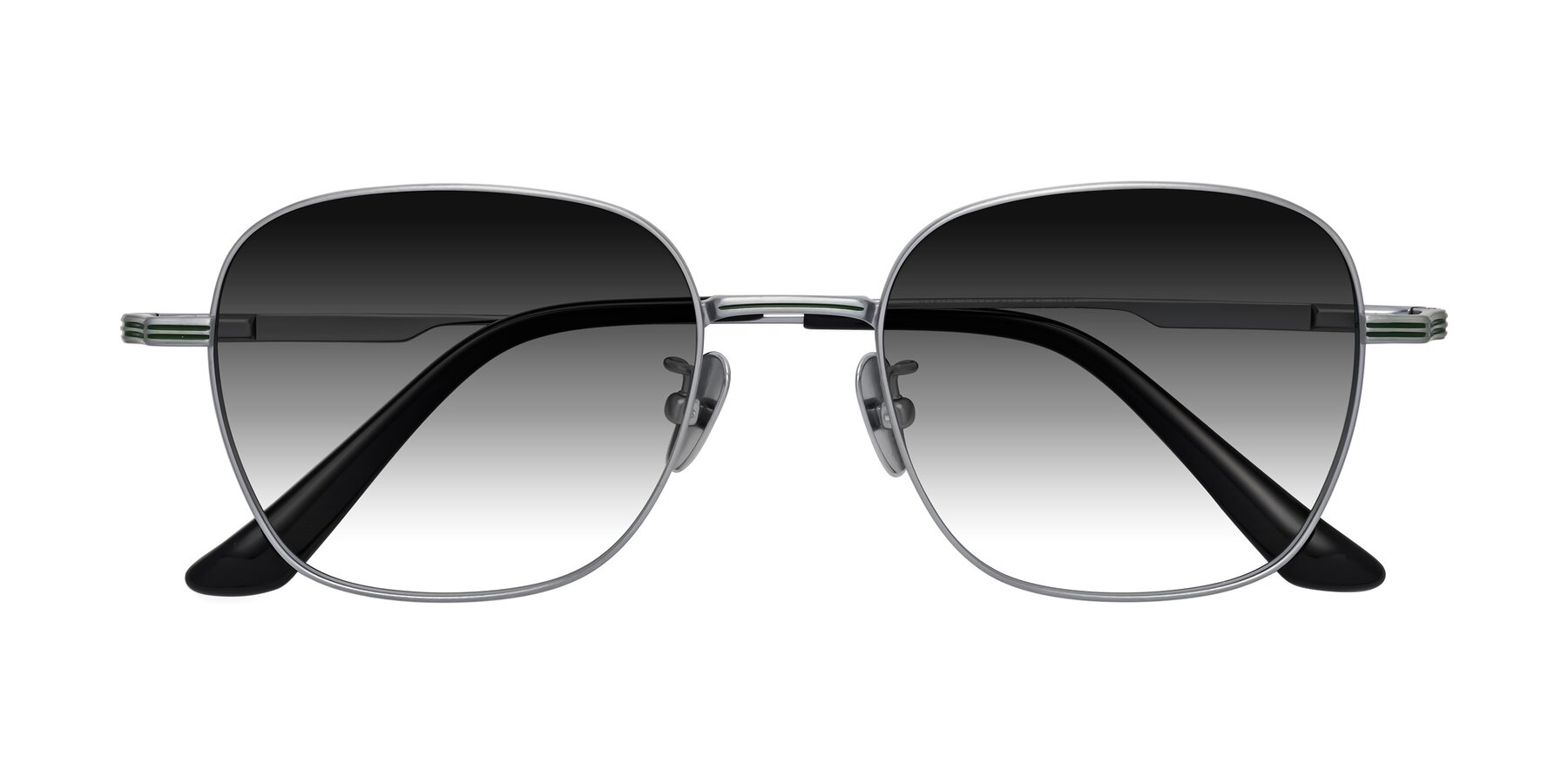 Folded Front of XING in Silver with Gray Gradient Lenses