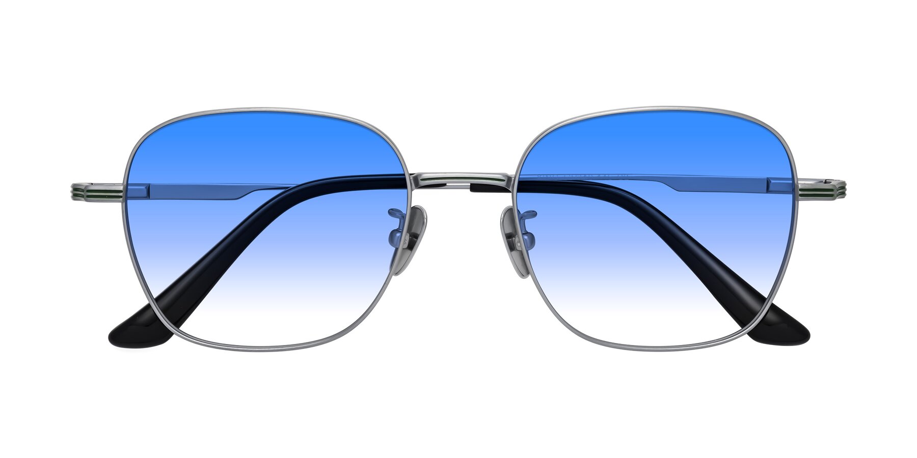 Folded Front of XING in Silver with Blue Gradient Lenses