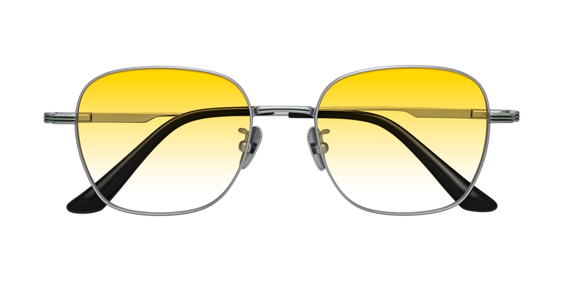 Folded Front of XING in Silver with Yellow Gradient Lenses