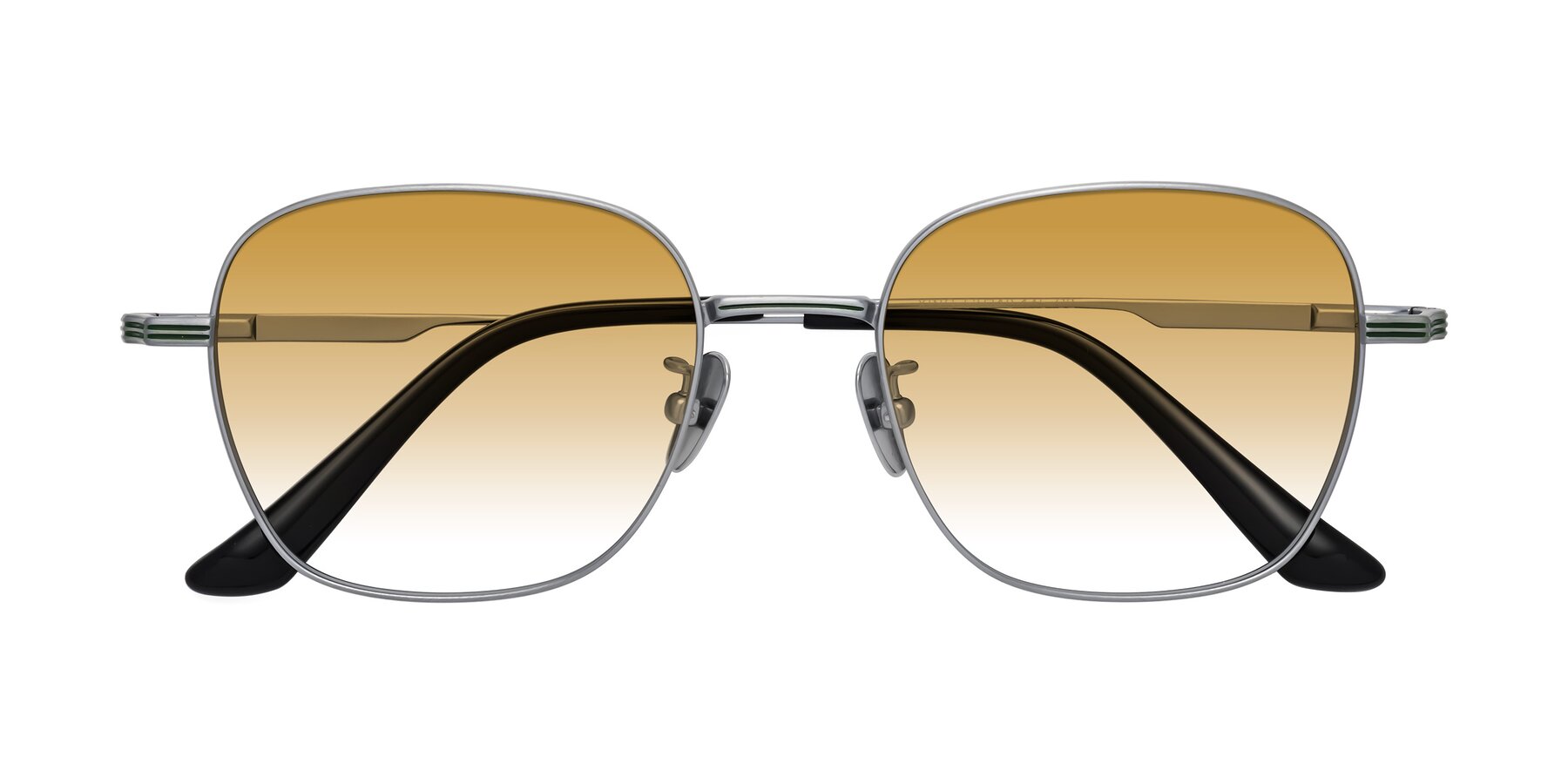 Folded Front of XING in Silver with Champagne Gradient Lenses