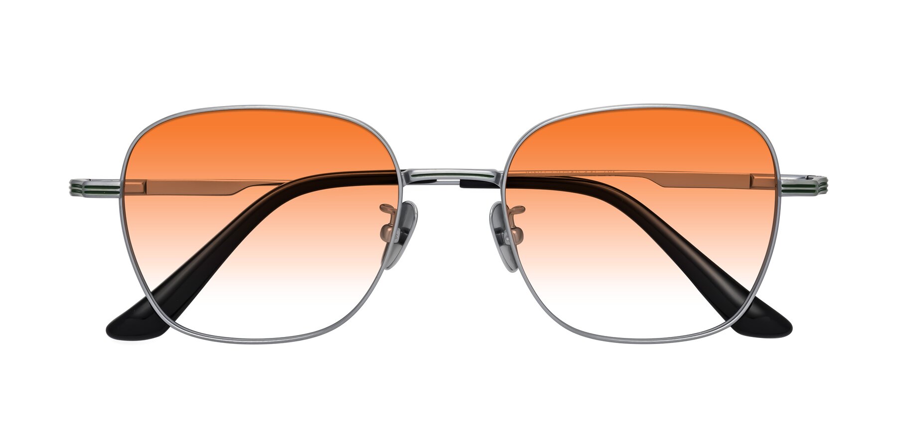 Folded Front of XING in Silver with Orange Gradient Lenses