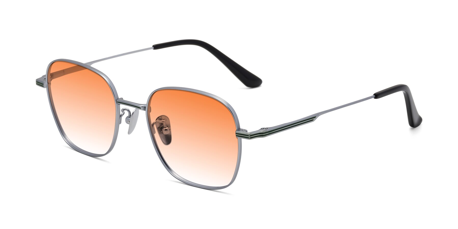 Angle of XING in Silver with Orange Gradient Lenses