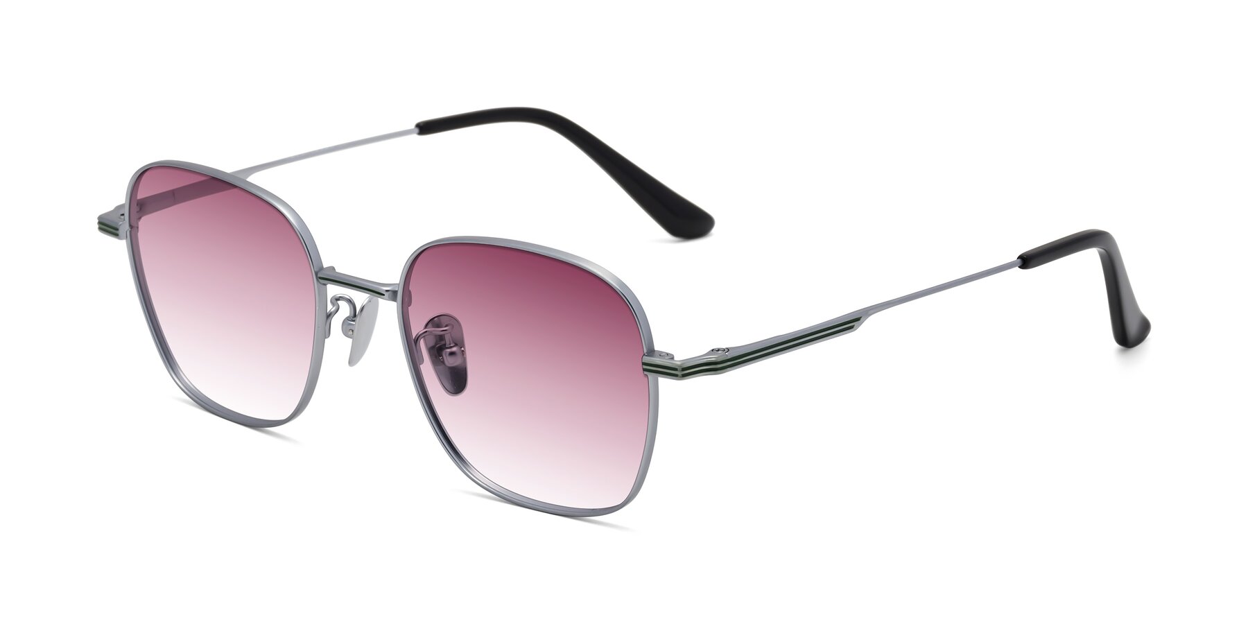 Angle of XING in Silver with Wine Gradient Lenses