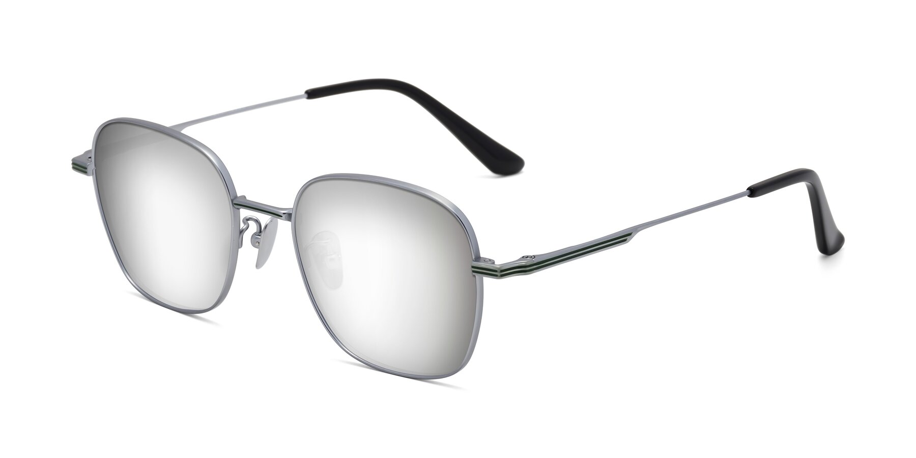 Angle of XING in Silver with Silver Mirrored Lenses