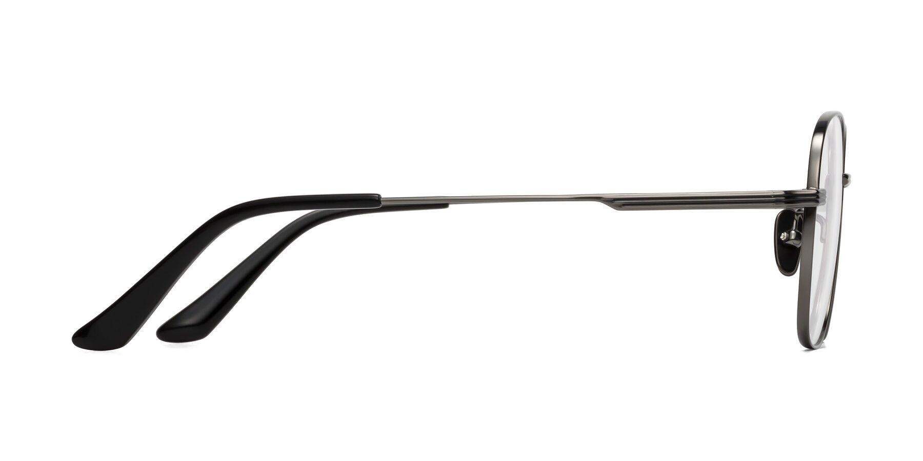 Side of XING in Gunmetal with Clear Reading Eyeglass Lenses