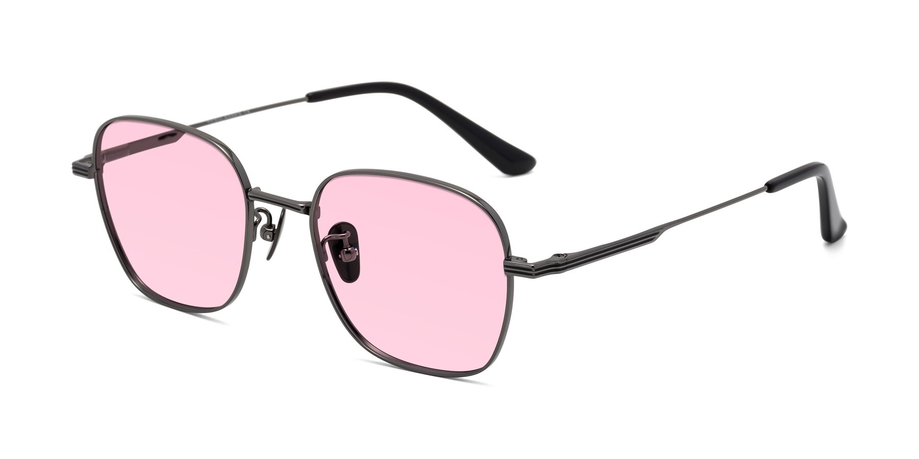 Angle of XING in Gunmetal with Light Pink Tinted Lenses