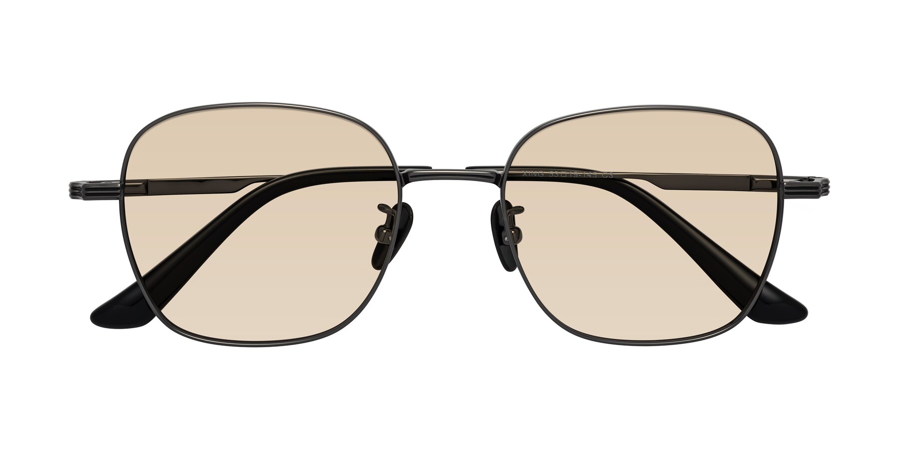 Folded Front of XING in Gunmetal with Light Brown Tinted Lenses