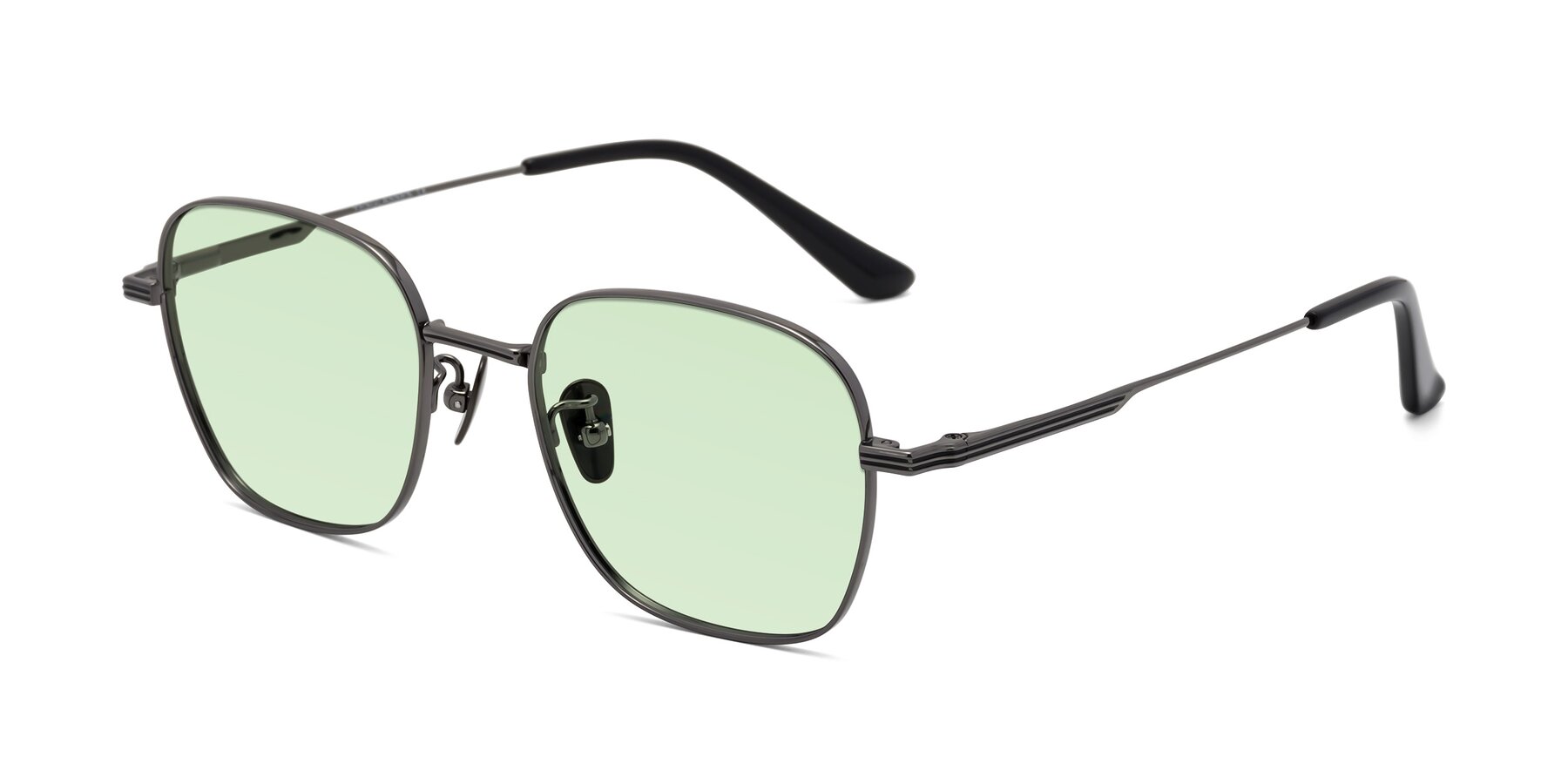 Angle of XING in Gunmetal with Light Green Tinted Lenses