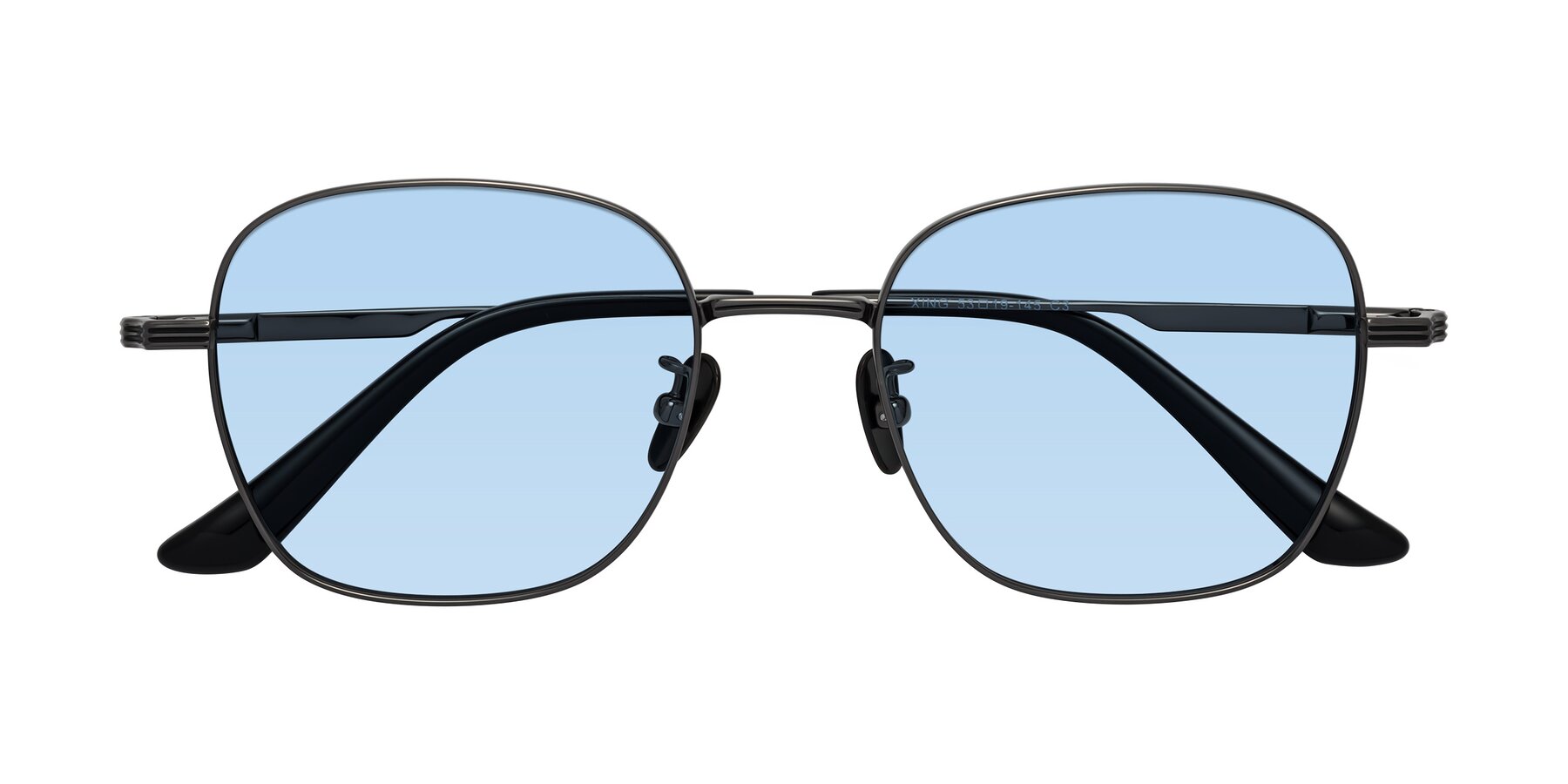 Folded Front of XING in Gunmetal with Light Blue Tinted Lenses