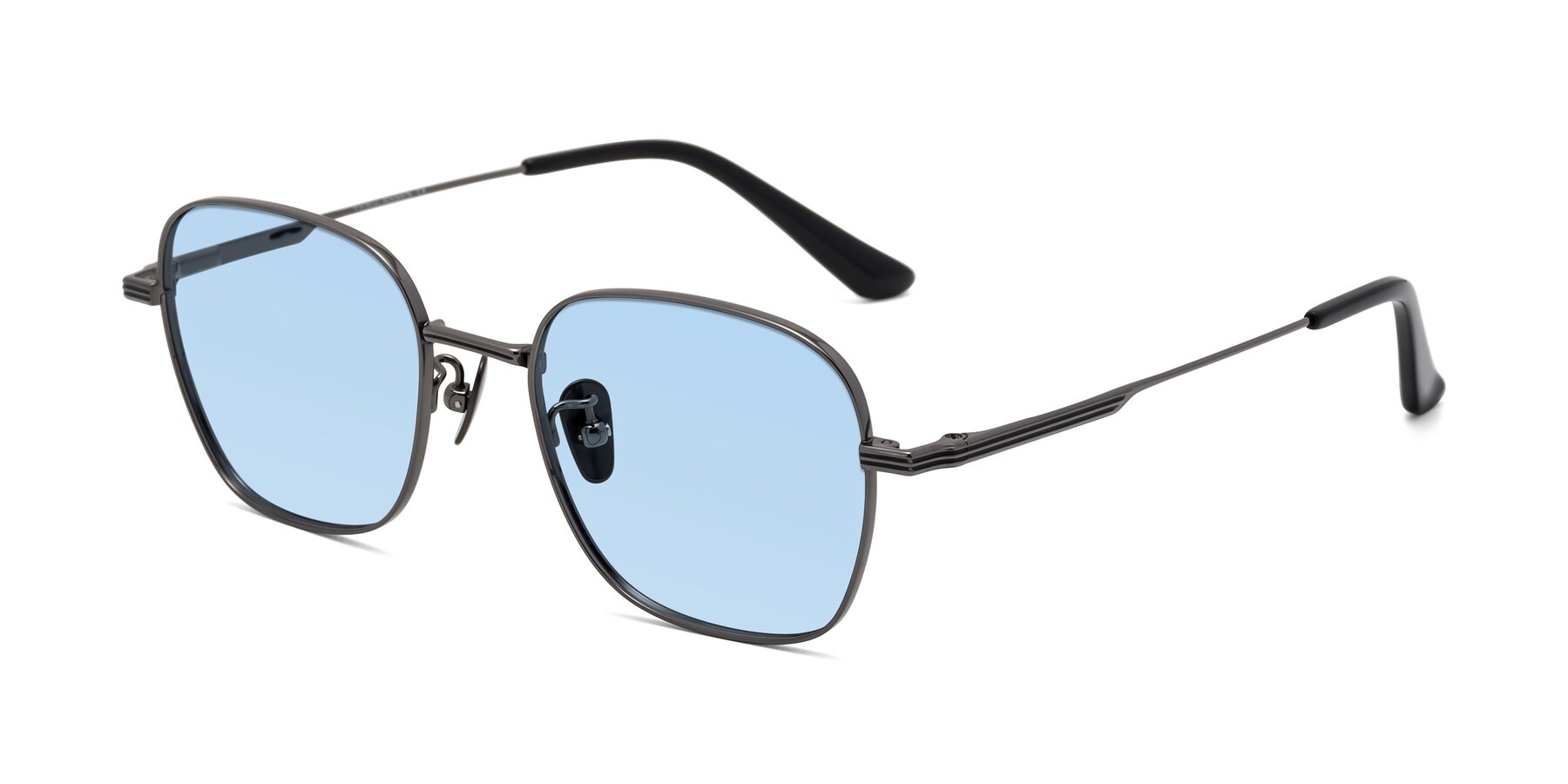 Angle of XING in Gunmetal with Light Blue Tinted Lenses