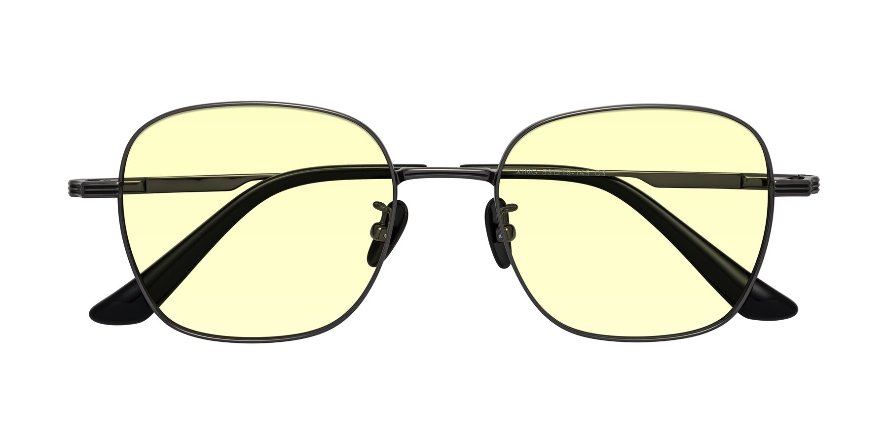 Folded Front of XING in Gunmetal with Light Yellow Tinted Lenses