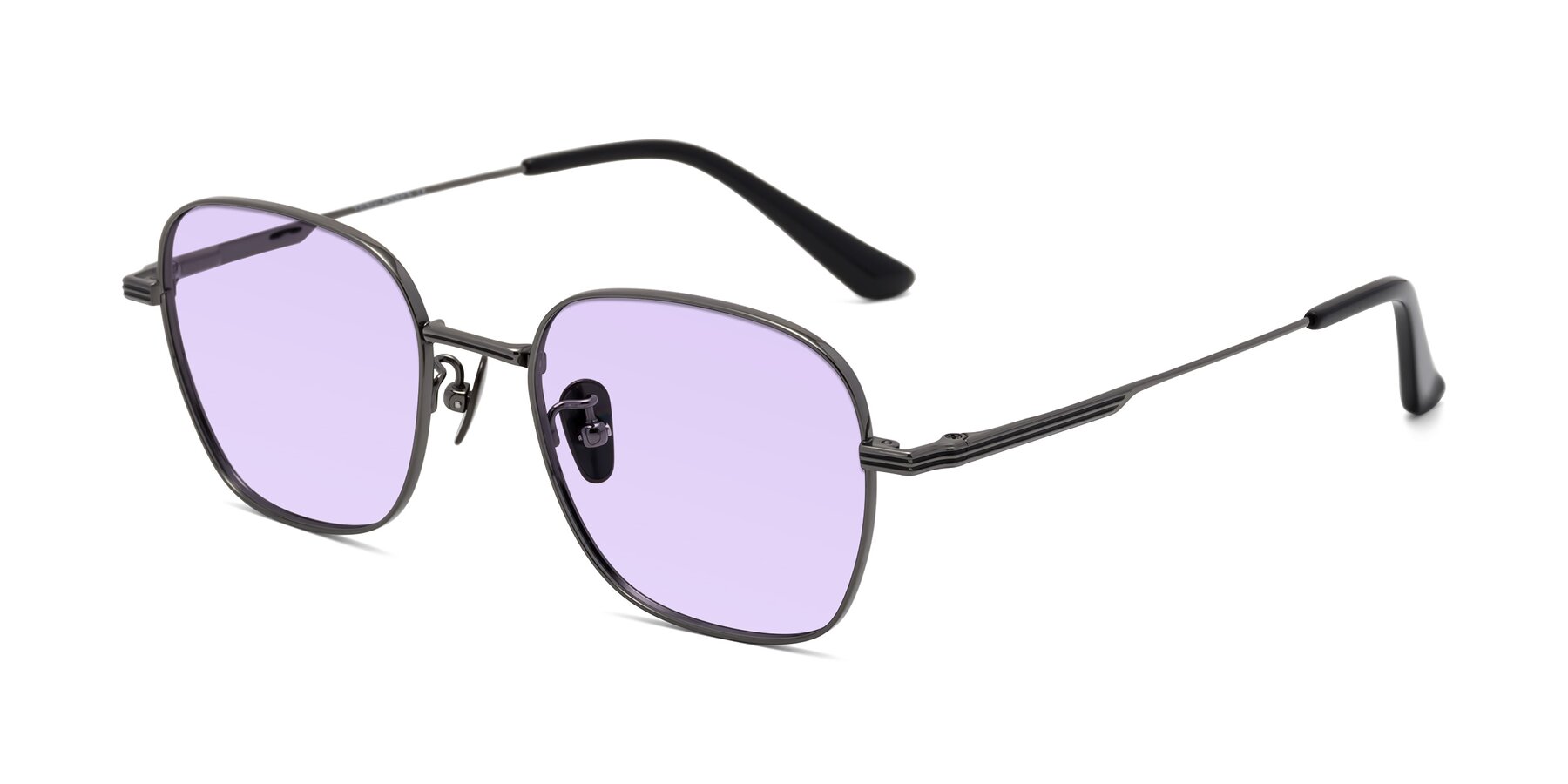 Angle of XING in Gunmetal with Light Purple Tinted Lenses