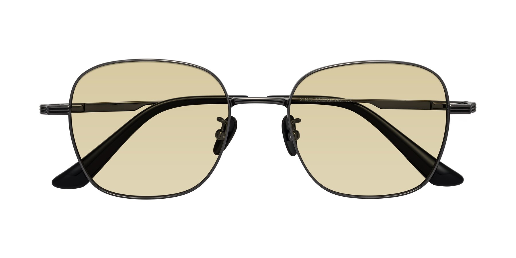 Folded Front of XING in Gunmetal with Light Champagne Tinted Lenses