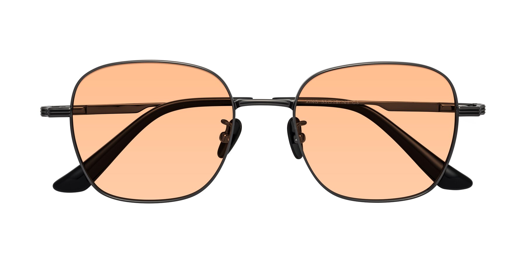 Folded Front of XING in Gunmetal with Light Orange Tinted Lenses