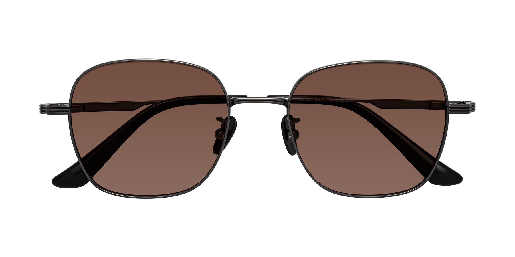 Folded Front of XING in Gunmetal with Brown Tinted Lenses