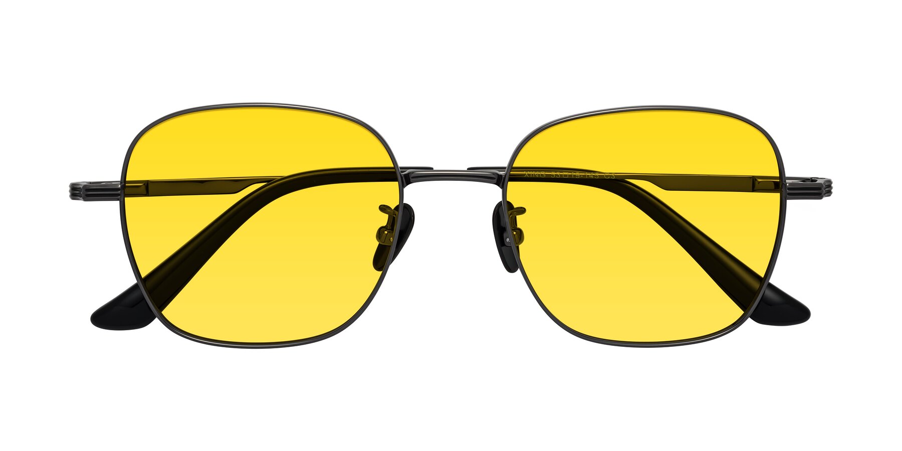 Folded Front of XING in Gunmetal with Yellow Tinted Lenses