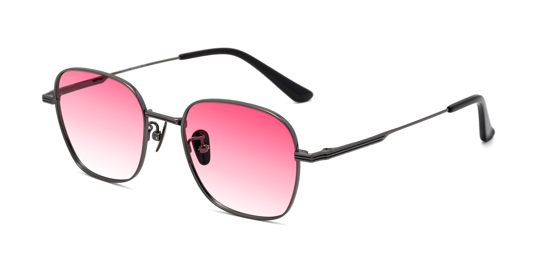 Angle of XING in Gunmetal with Pink Gradient Lenses