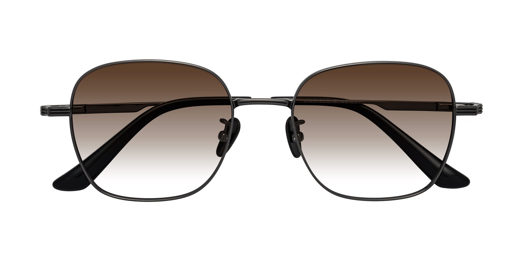 Folded Front of XING in Gunmetal with Brown Gradient Lenses