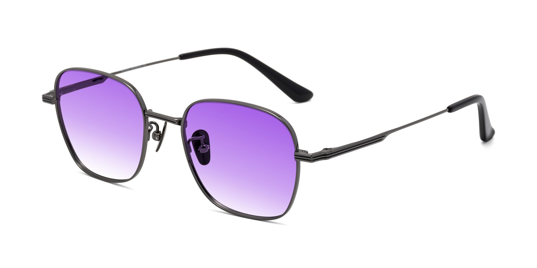 Angle of XING in Gunmetal with Purple Gradient Lenses