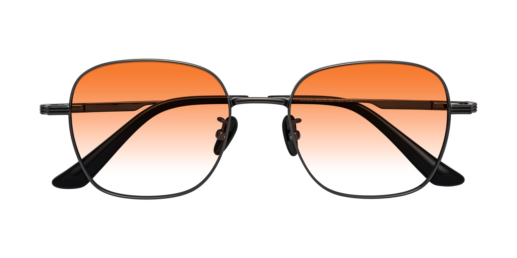 Folded Front of XING in Gunmetal with Orange Gradient Lenses