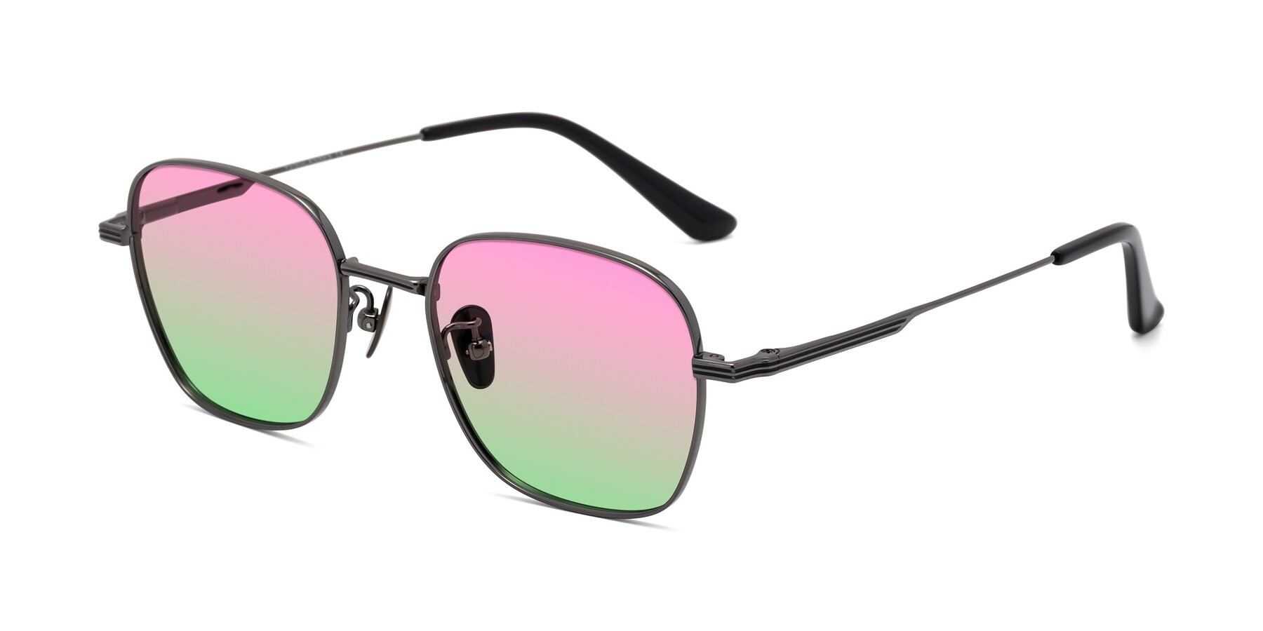 Angle of XING in Gunmetal with Pink / Green Gradient Lenses