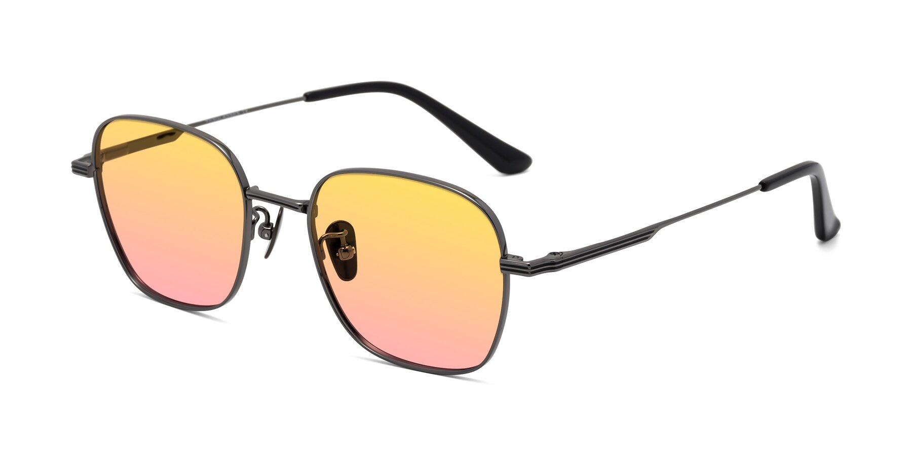 Angle of XING in Gunmetal with Yellow / Pink Gradient Lenses