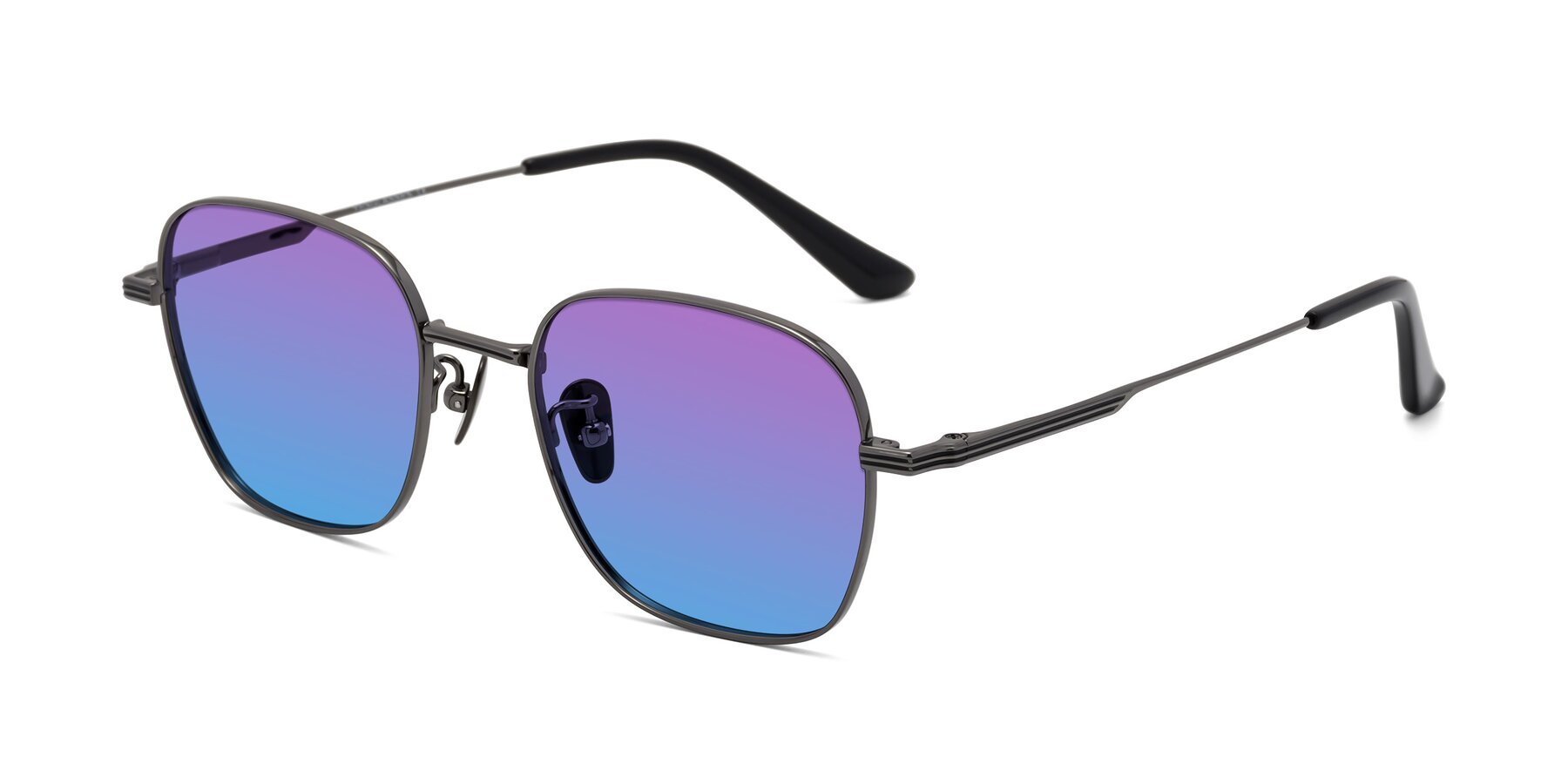 Angle of XING in Gunmetal with Purple / Blue Gradient Lenses