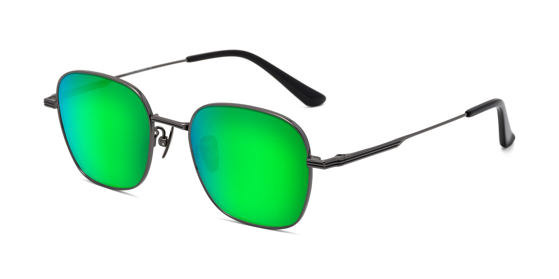 Angle of XING in Gunmetal with Green Mirrored Lenses