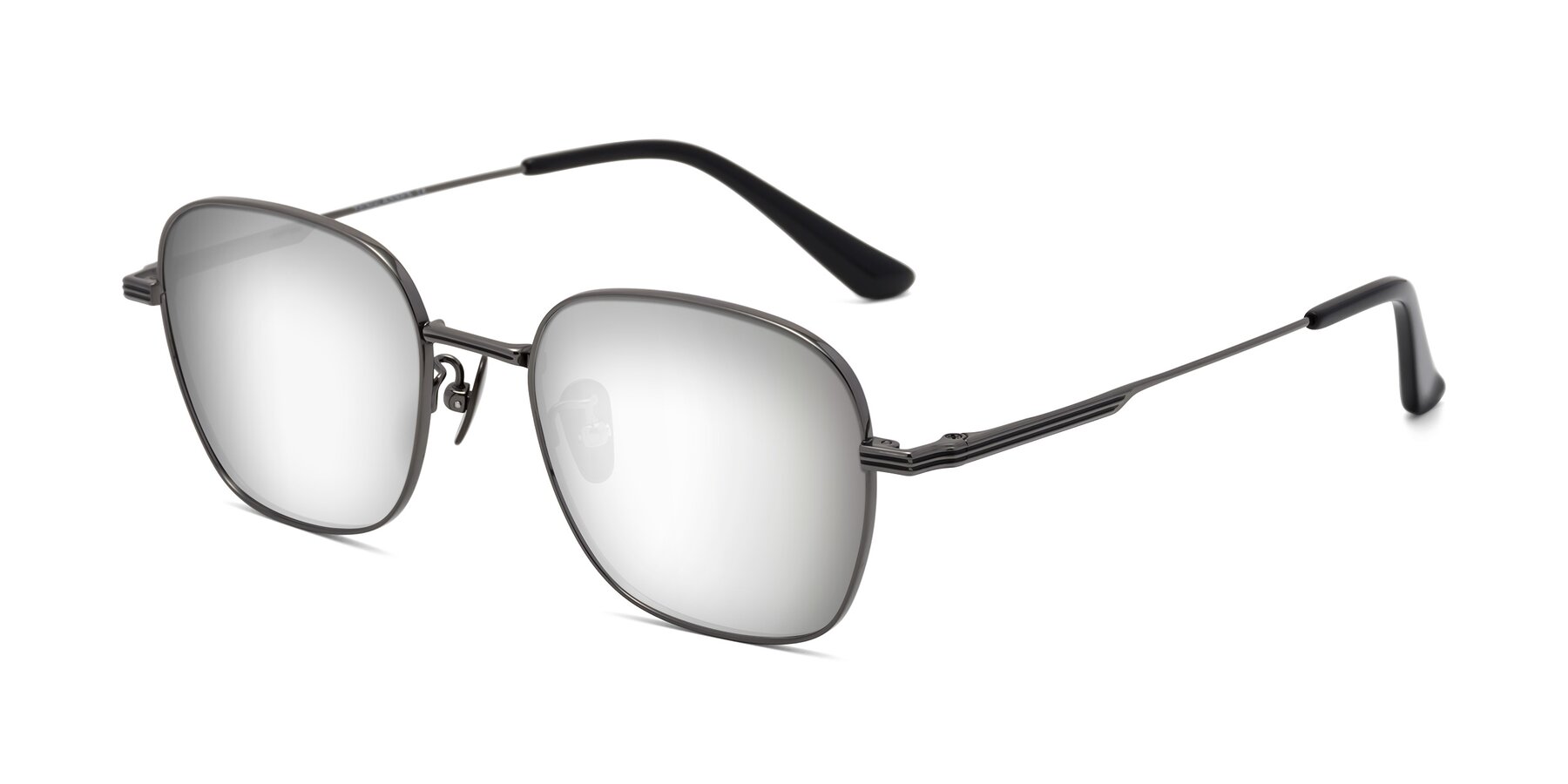 Angle of XING in Gunmetal with Silver Mirrored Lenses