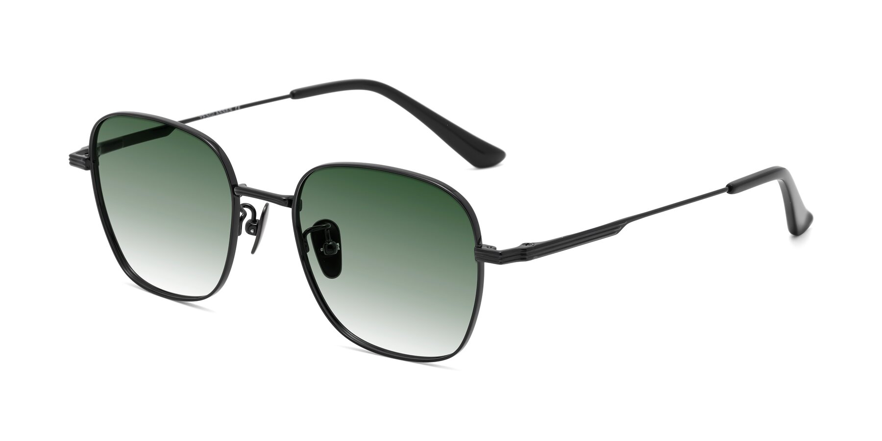 Angle of XING in Black with Green Gradient Lenses