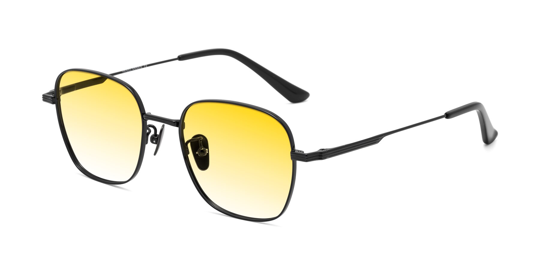 Angle of XING in Black with Yellow Gradient Lenses