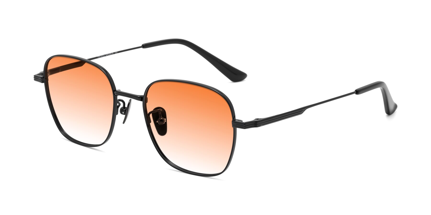 Angle of XING in Black with Orange Gradient Lenses