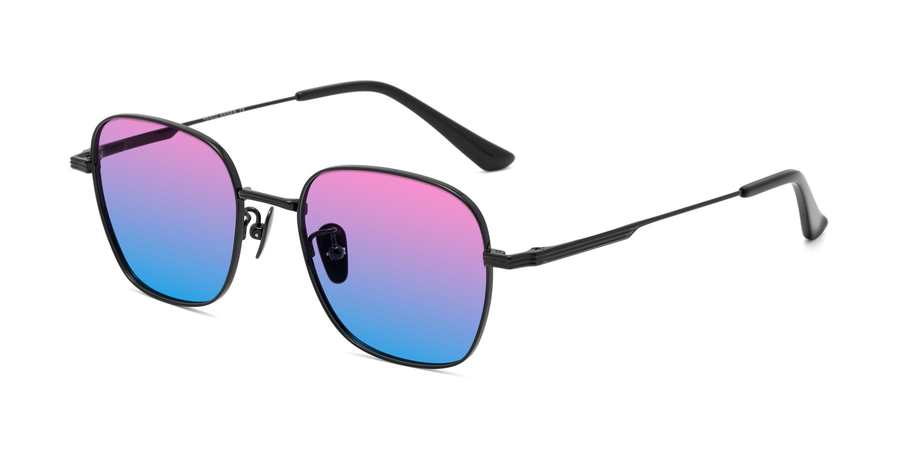 Angle of XING in Black with Pink / Blue Gradient Lenses