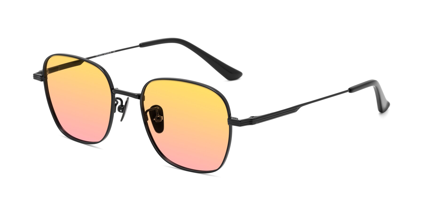 Angle of XING in Black with Yellow / Pink Gradient Lenses